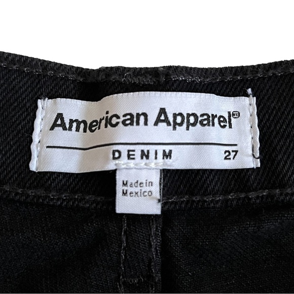 American Apparel The High Waisted Cuff Short Black 27 - Picture 9 of 16